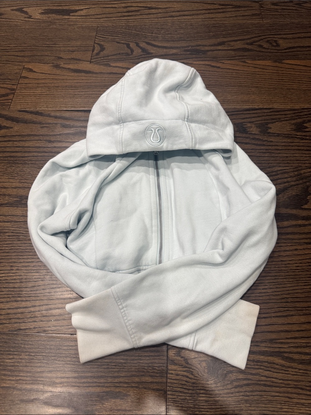 lululemon athletica Light Gray Hooded Zip Sweater Vest